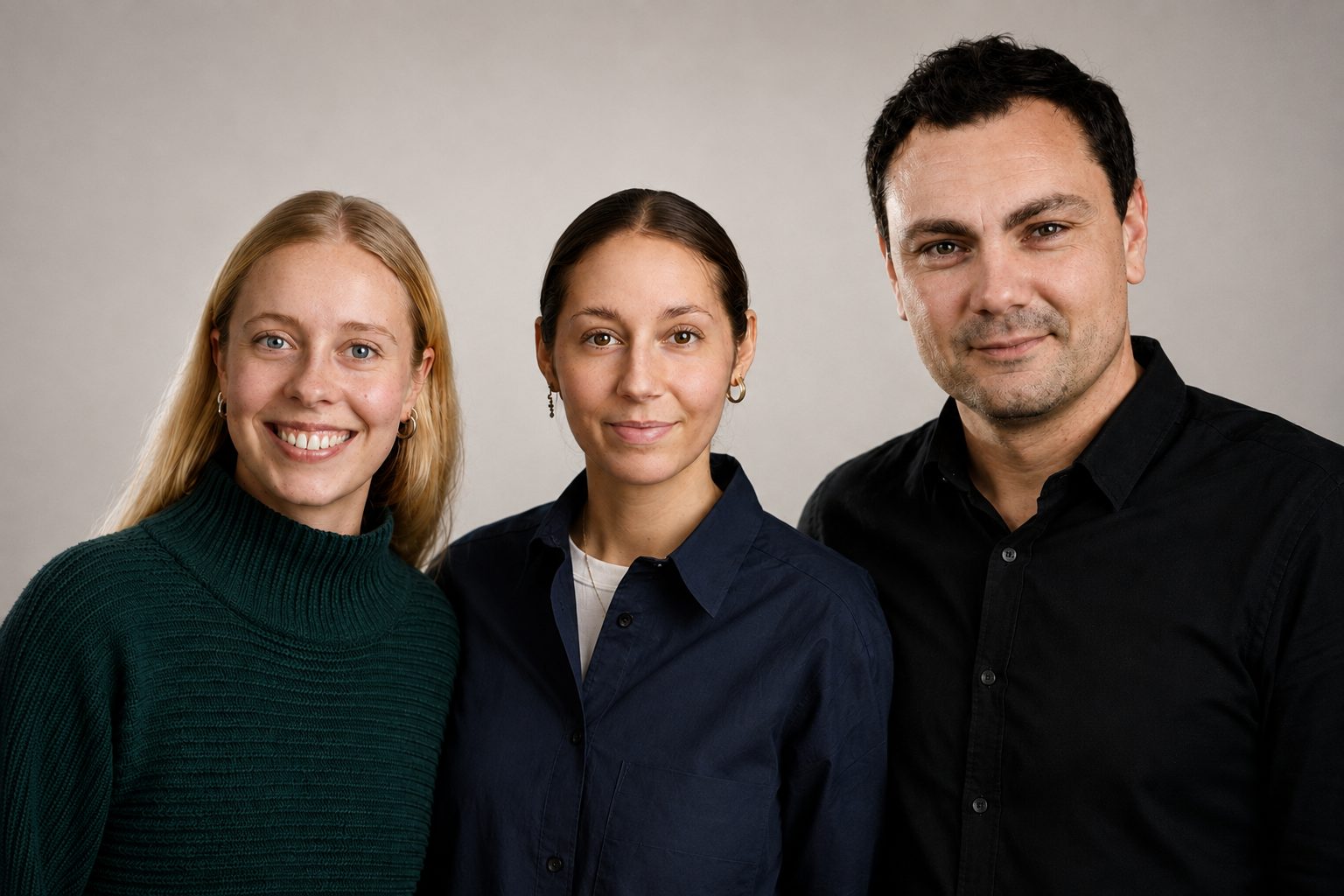 Sophie, Lotte and Peter from the Aisel team