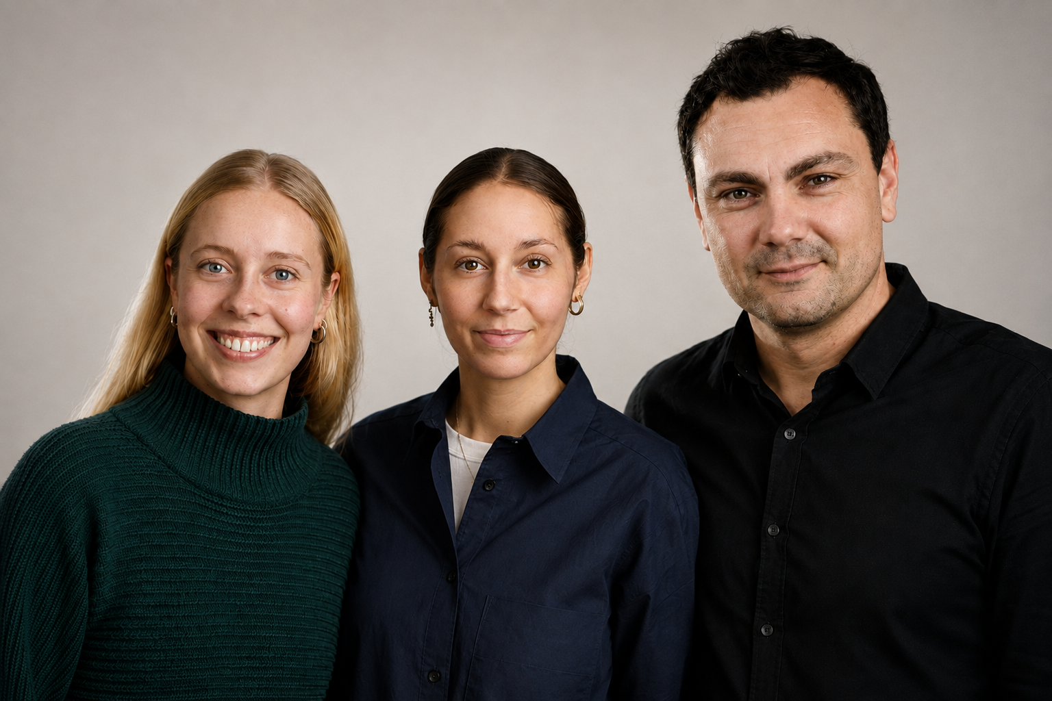 Sophie, Lotte and Peter from the Aisel team